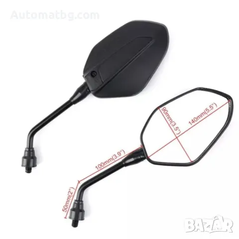 Огледала за мотор Automat, Ф8 и Ф10, Универсални, Черен, снимка 2 - Аксесоари и консумативи - 49484240