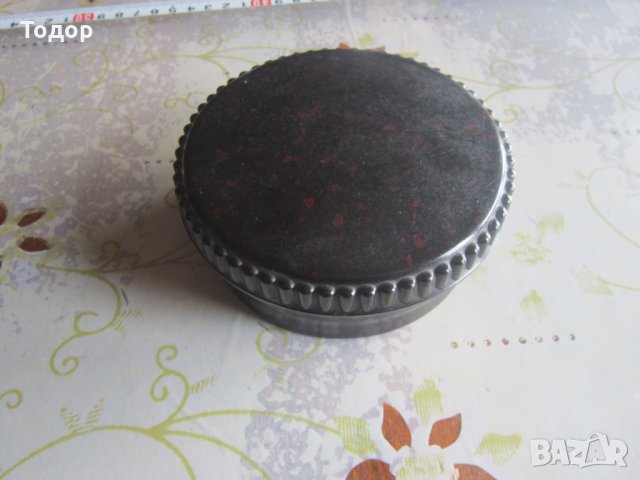 Старинна бакелитова кутия за бижута кехлибар, снимка 6 - Други - 31781472