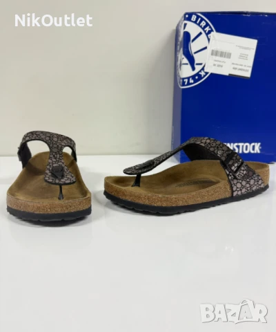 Birkenstock Gizeh Bs Metallic Stones Black, снимка 3 - Чехли - 51044963