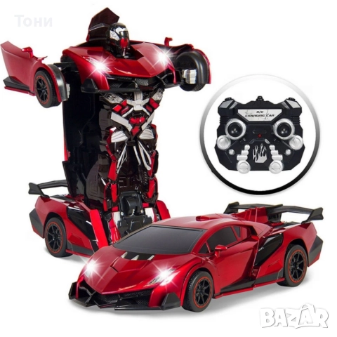 Играчка 2 в 1 робот трансформърс и кола с дистанционно управление, снимка 7 - Коли, камиони, мотори, писти - 52589163