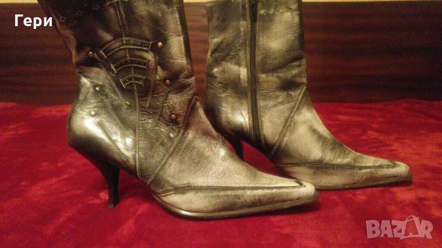 Боти естествена кожа, снимка 2 - Дамски боти - 29604030