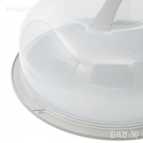 Кутия за торта/кейк, 28,4х11,5см, прозрачен/сив, снимка 2 - Прибори за хранене, готвене и сервиране - 35569225