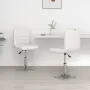 vidaXL Трапезни столове, 2 бр, бели, изкуствена кожа, снимка 2
