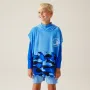 Детско пончо за преобличане Regatta Kids Towel Robe Blue Camo, снимка 1