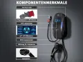 11kW зарядна станция, 3-фазна, WiFi, Type 2, 6м кабел, 2х RFID карти за достъп, LEISHENG ENERGY, снимка 10