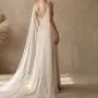 Бяло сватбено наметало, снимка 1