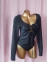 L Черно брокатено боди , снимка 2