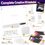 Нова Светеща LED Дъска за Деца 16" Рисуване Писане 14 Маркера 2000mAh Идеален подарък, снимка 3