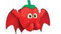 Голяма Плюшена играчка Misfits Tomato Book Dracula Mascot 20 см, снимка 1