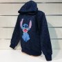 Нов детски суичър с дигитален печат Стич (Stitch) в цвят тъмносин меланж, снимка 4