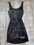 Разкошна нова черна къса  парти официална елегантна коктейлна рокля черни пайети , снимка 12
