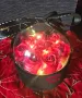 Кутия с рози и LED светлини/седем рози в луксозна кутия със светлини, снимка 1
