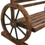 vidaXL Градинска пейка, 112 см, масивна ела, снимка 6