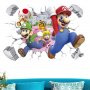 3D Супер Марио и Луиджи Super Mario самозалепващ стикер лепенка за стена