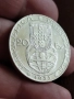 20 ескудо 1953 год, Мозамбик, сребро, тегло 21.00 гр,800/1000 , снимка 2