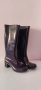 Лилави италиански гумени ботуши на ток – супер стилни!, снимка 2