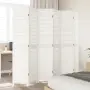vidaXL Разделител за стая, 6 панела, ретро бял, дърво пауловния масив, снимка 3