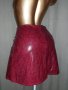 MORGAN M Червена кожена къса пола , снимка 2