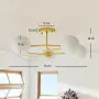 Таванна лампа HOMCOM 20W с 5 фасунги G9, снимка 6