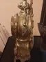 немски бронзов механичен каминен часовник работещ, снимка 4