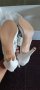  Дамски бели сандали на висок ток , снимка 4