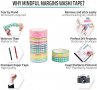 6 ролки декоративнo тиско хартия Washi tape ленти за опаковане занаяти декорация, снимка 7