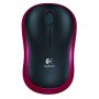 Мишка Безжична Logitech M185 Red Mini 1000dpi Червена Wireless Optical Mouse, снимка 3