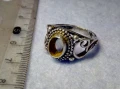 Стар АЖУРЕН РЕТРО АРТ ПОСРЕБРЕН БРОНЗОВ ПРЪСТЕН с ГНЕЗДО За ИНКРУСТИРАНЕ на СКЪПОЦЕНЕН КАМЪК 47674, снимка 11