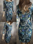 Rinascimento S- Елегантна  италианска рокля от стегнат тюл с флорален принт , снимка 3