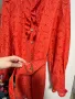 Оранжево-червена дамска рокля , снимка 3