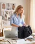 Нова Голяма дамска tote чанта LOVEVOOK 15.6 за лаптоп, работа, училище и пътуване, снимка 3