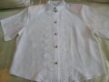 Бяла копринена блуза, снимка 1 - Ризи - 36653569