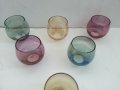 Ретро чаши цветно стъкло, снимка 2