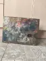 Старо дървено куфарче на художник и палитри, снимка 5