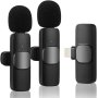 K9 - 2 броя безжични микрофона за iPhone, професионални, за излъчване на живо, запис, студио и др., снимка 2