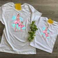 Комплект еднакви тениски за майка и дъщеря, комплект МАМА И АЗ, снимка 2 - Детски тениски и потници - 36898736