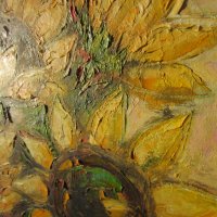 50х70 см. Слънчогледи - голяма картина  Мима / Art by MiMa, kartina, painting, снимка 4 - Картини - 31781537