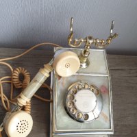 Стар италиански телефон от оникс, снимка 7 - Антикварни и старинни предмети - 44368804