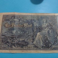 Райх банкнота - 100 марки 1910 година Германия зелен печат за колекция - 18896, снимка 11 - Нумизматика и бонистика - 31186592