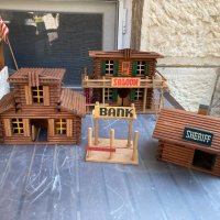 Стара играчка дървен форт, снимка 3 - Антикварни и старинни предмети - 42855223