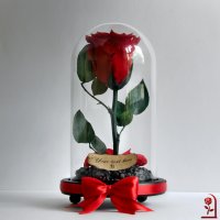 Оригинален Подарък за Жена / Вечна Роза от "Красавицата и звяра" / Жива Вечна Роза, снимка 8 - Подаръци за жени - 34470689