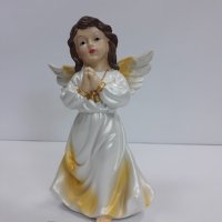 Ангел седефено бяло с жълто , модел А, снимка 3 - Статуетки - 37925563