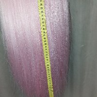 80 см. Дълга права перука в светло розово , снимка 4 - Аксесоари за коса - 42778856