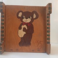 Стара дървена ръчно рисувана кутия, снимка 2 - Колекции - 42924972