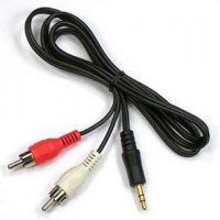 Аудио кабел Aux 3.5 към 2 RCA дължина 1 метър, снимка 3 - Кабели и адаптери - 29313109