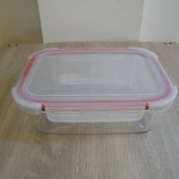 "Curver" – голяма правоъгълна стъклена кутия / купа за съхранение на храна (с капак), 1.8 л​., храни, снимка 2 - Кутии за храна - 38226749