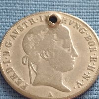 Сребърна монета 20 кройцера 1845г. Виена Фердинанд първи Австрия 26757, снимка 5 - Нумизматика и бонистика - 42887224