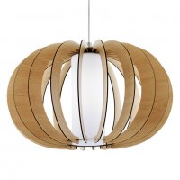 Лампа висяща с дървен сенник клен 50 см EGLO Stellato внос от Германия, снимка 5 - Лампи за таван - 32014012