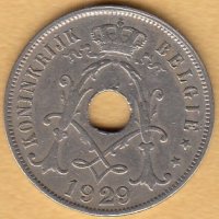 25 сантима 1929(холандска легенда), Белгия, снимка 2 - Нумизматика и бонистика - 38514561