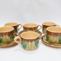 6 керамични чаши за чай+3 керамични чинийки(12.3), снимка 6 - Чаши - 40708450